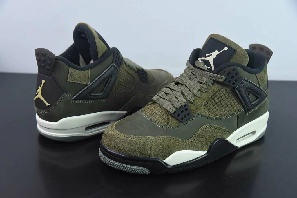 AJ 4 " Olive Canvas"